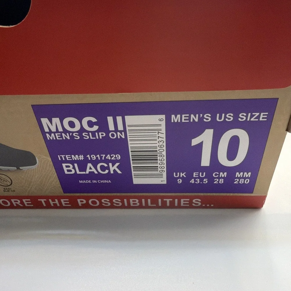 Gerry Moc II Slip-On Casual Shoes Men's Black Flexible Lightweight Comfort - 10‎